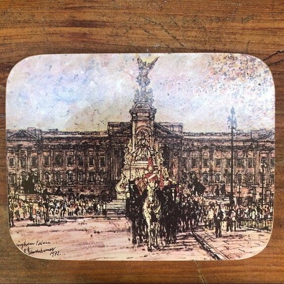 Set of 4 Cloverleaf Cork Back Coasters London Historical Landmarks - Picture 3 of 6